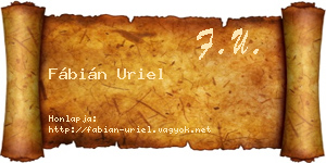 Fábián Uriel névjegykártya