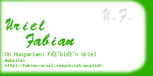 uriel fabian business card